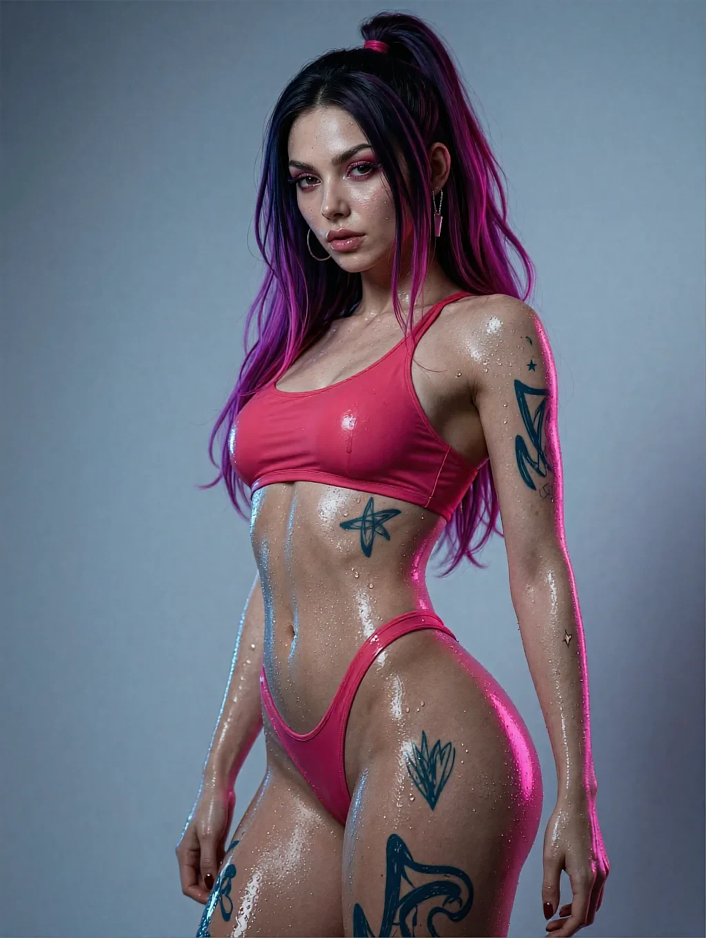 AI-generated portrait render, photoreal style with natural light