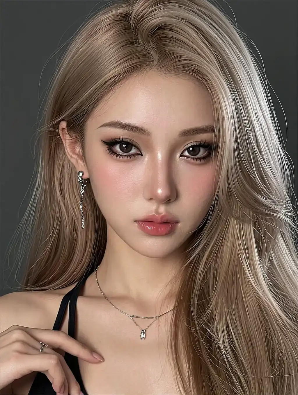 AI-generated portrait render, painterly style with warm grain